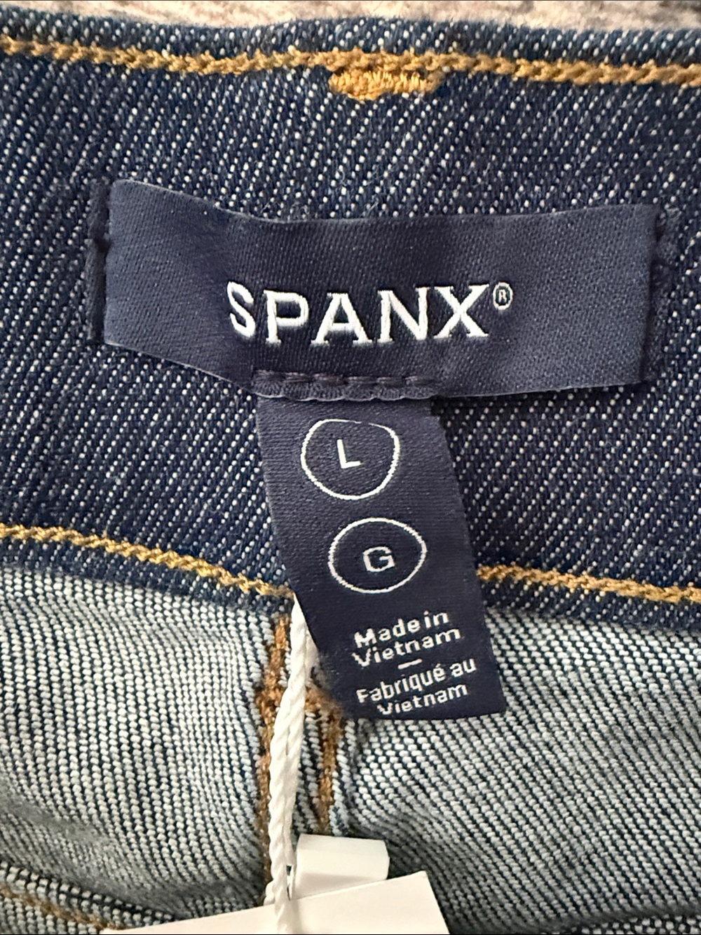 SPANX Dark Raw Indigo Pull On Flare Jeans - Picture 6 of 9